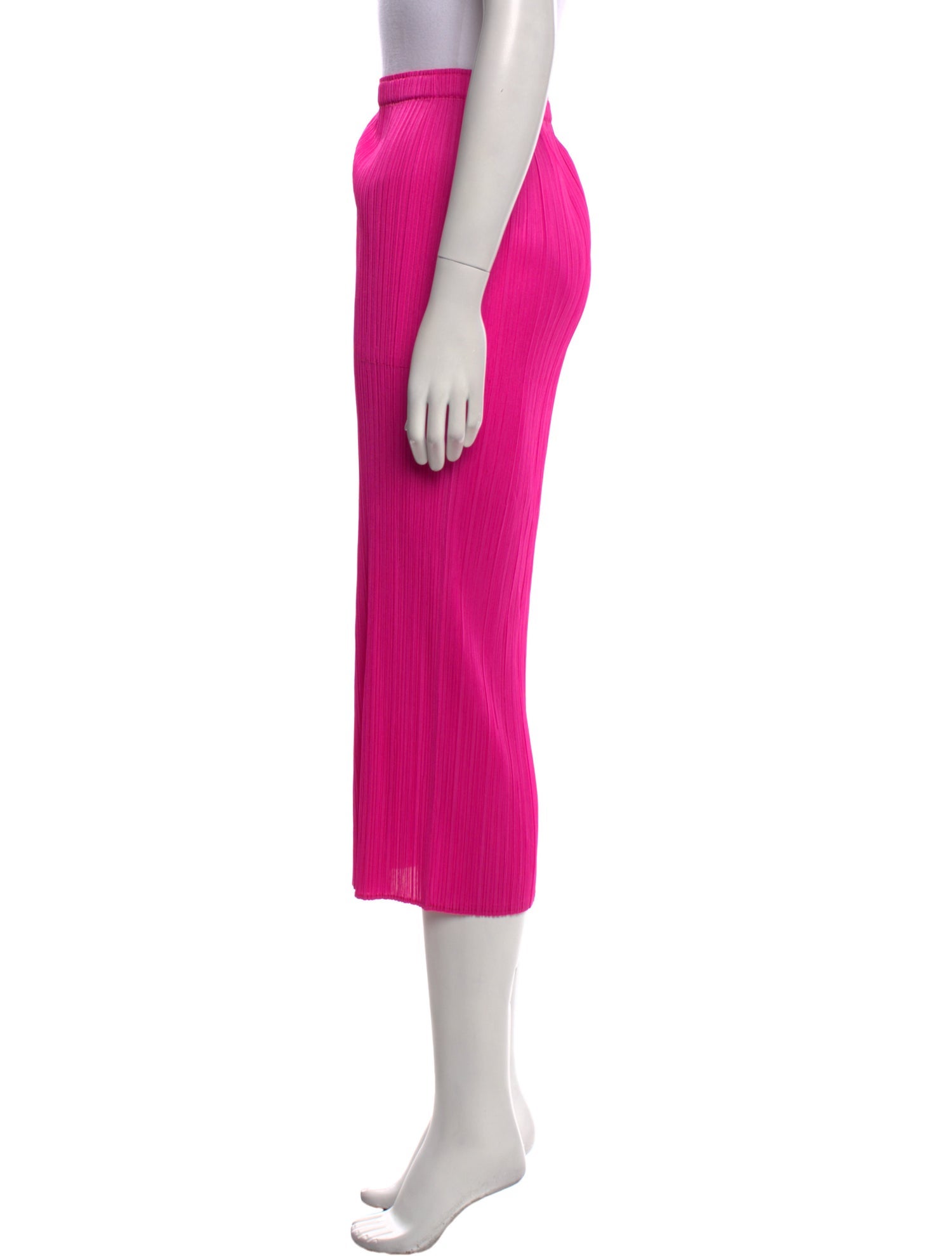 Pleats Please Issey Miyake Pleated Accents Midi Length Skirt