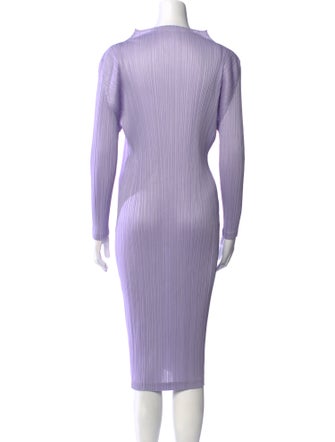 Pleats Please Issey Miyake Turtleneck Midi Length Dress