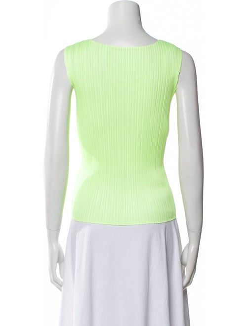 Pleats Please Issey Miyake Scoop Neck Sleeveless Top