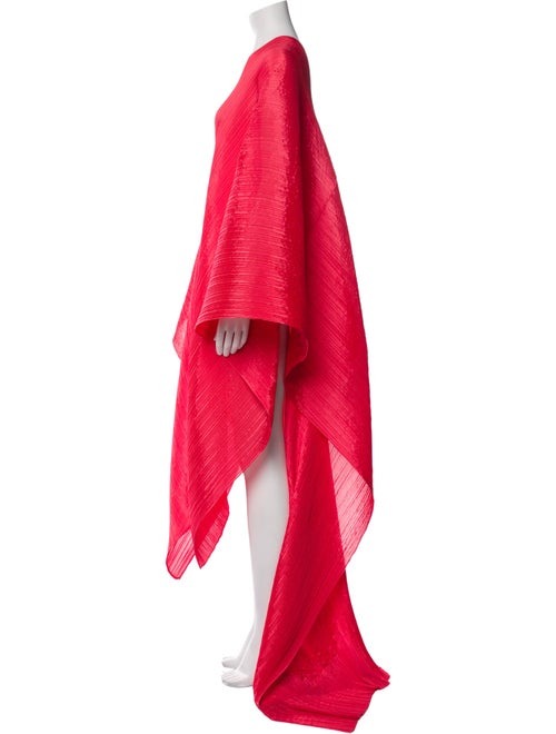 Pleats Please Issey Miyake V-Neck Long Dress