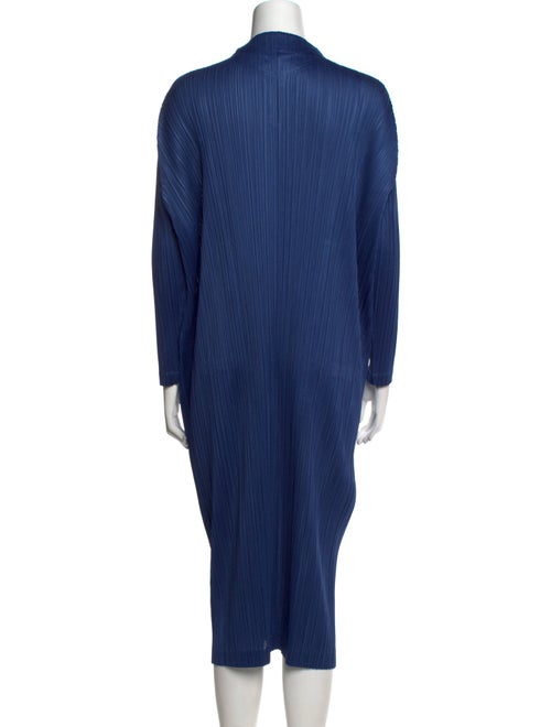 Pleats Please Issey Miyake V-Neck Midi Length Dress