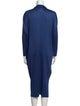 Pleats Please Issey Miyake V-Neck Midi Length Dress