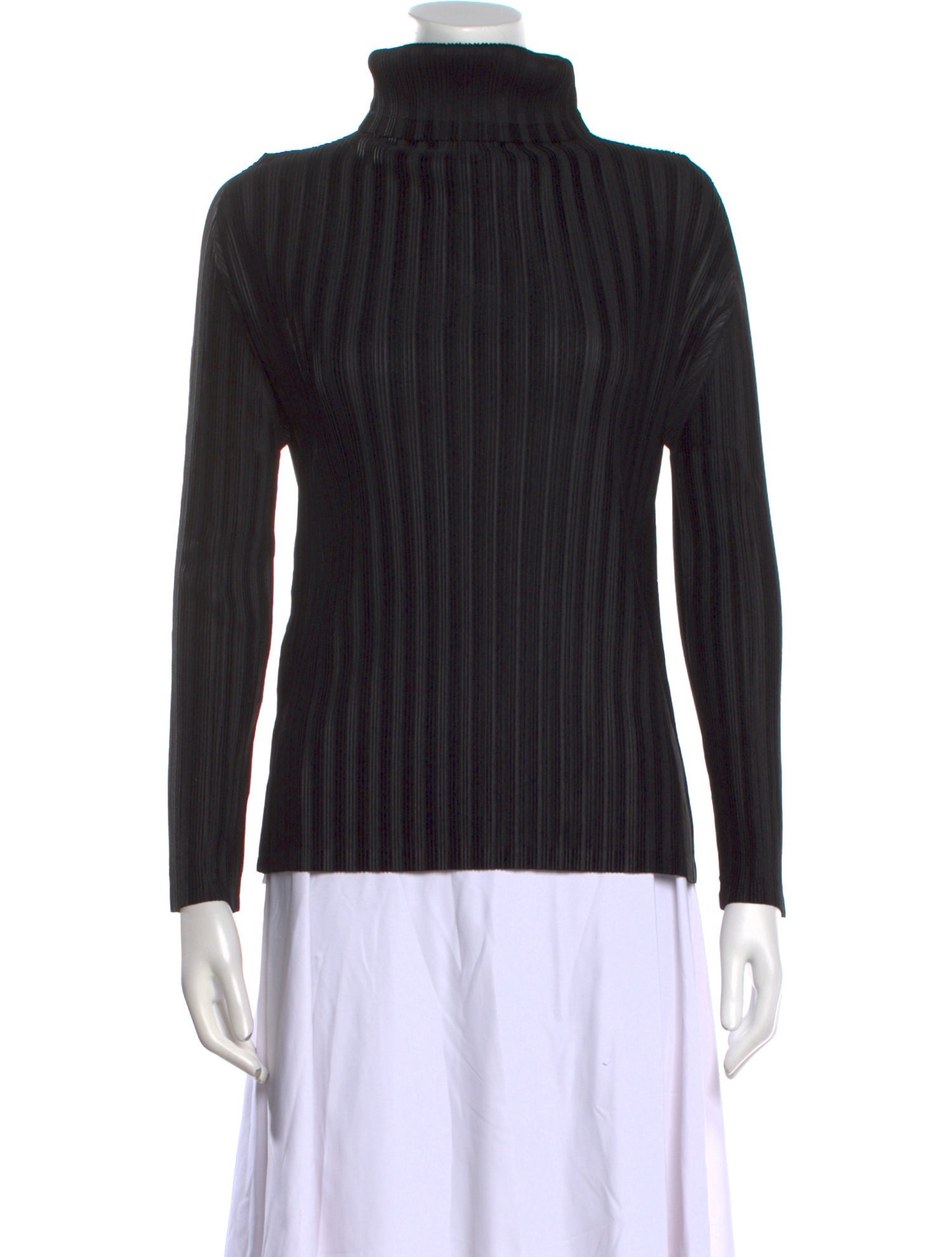Pleats Please Issey Miyake Turtleneck Long Sleeve Top