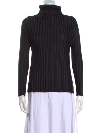 Pleats Please Issey Miyake Turtleneck Long Sleeve Top