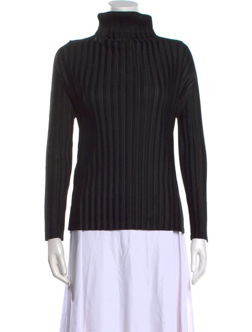 Pleats Please Issey Miyake Turtleneck Long Sleeve Top