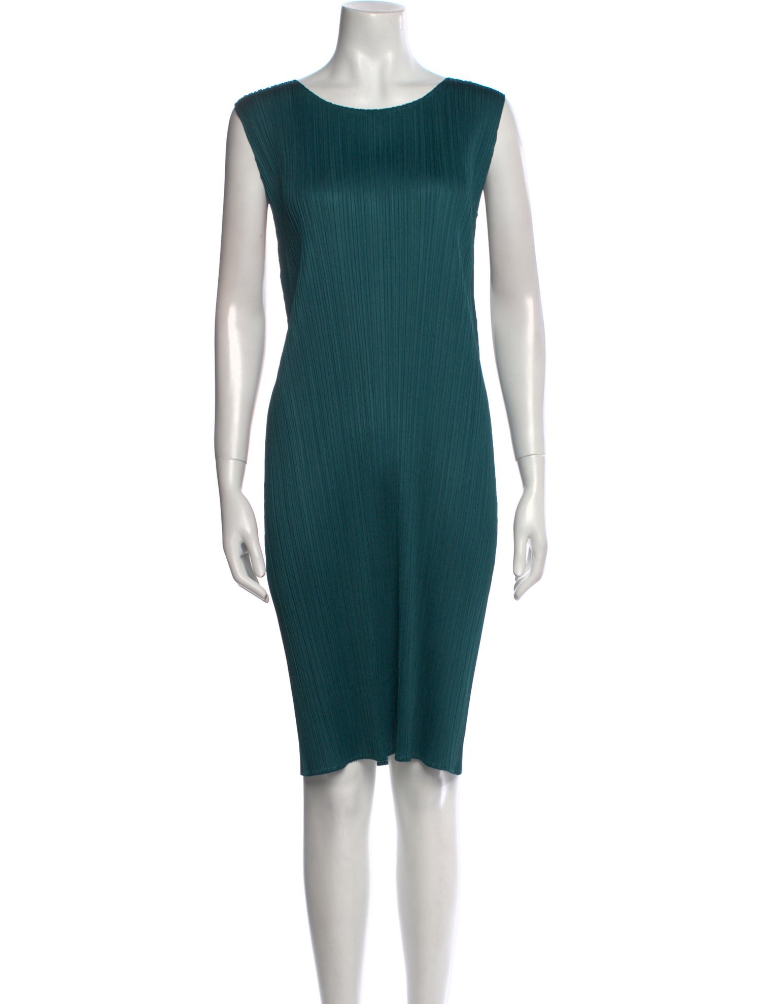 Pleats Please Issey Miyake Crew Neck Knee-Length Dress