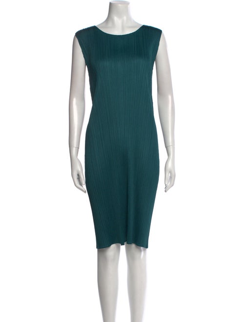Pleats Please Issey Miyake Crew Neck Knee-Length Dress