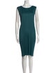 Pleats Please Issey Miyake Crew Neck Knee-Length Dress