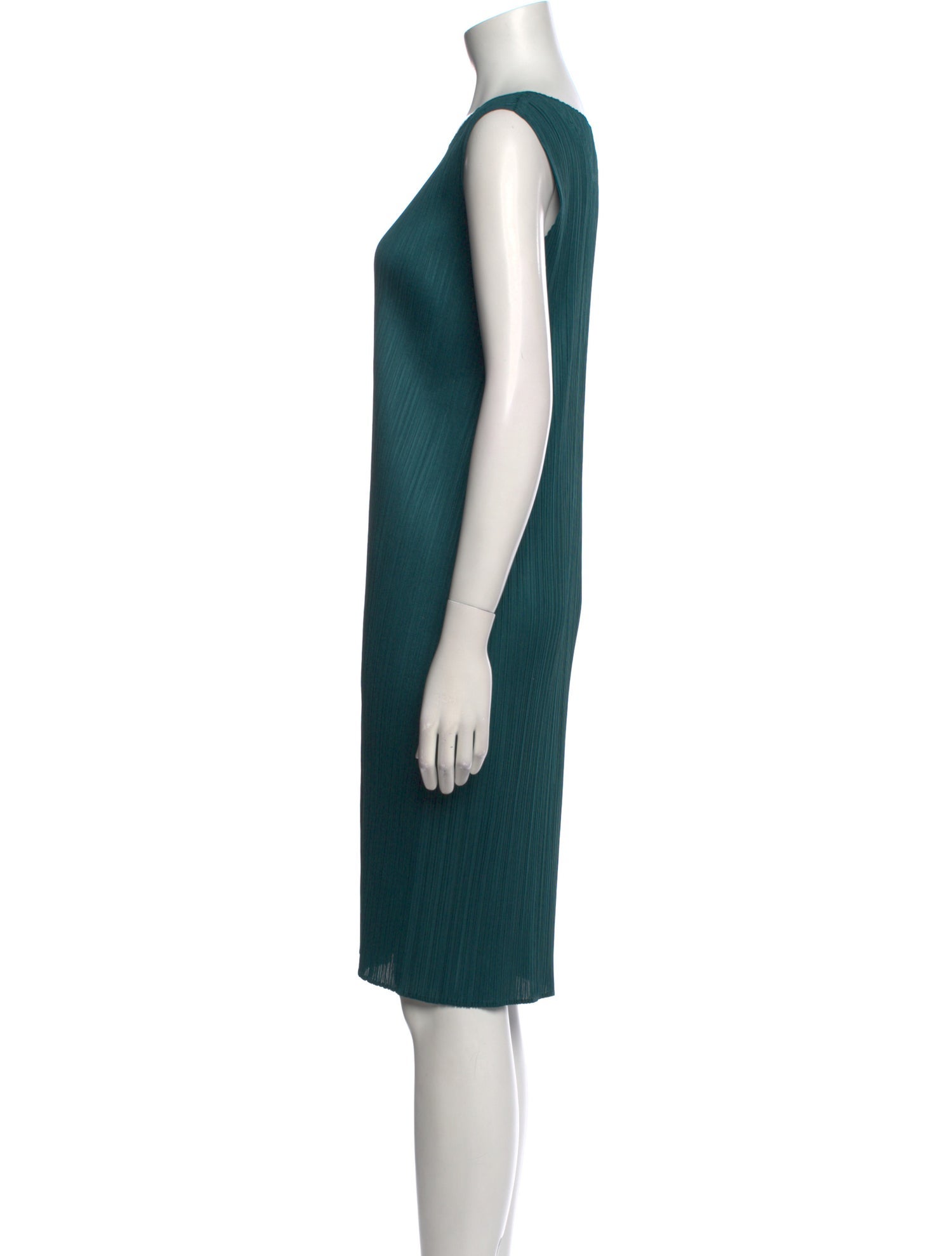 Pleats Please Issey Miyake Crew Neck Knee-Length Dress
