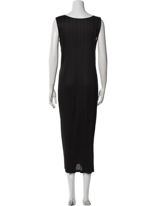 Pleats Please Issey Miyake Scoop Neck Long Dress