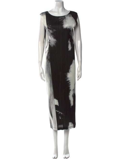 Pleats Please Issey Miyake Tie-Dye Print Long Dress
