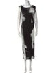 Pleats Please Issey Miyake Tie-Dye Print Long Dress