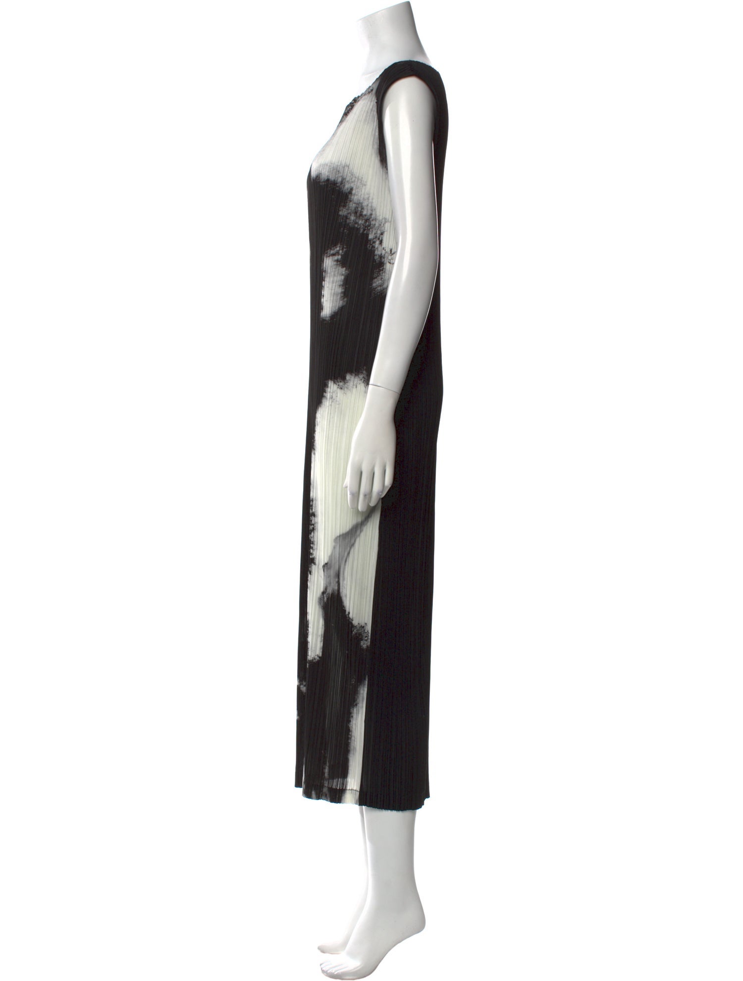 Pleats Please Issey Miyake Tie-Dye Print Long Dress