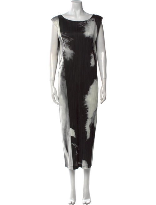 Pleats Please Issey Miyake Tie-Dye Print Long Dress