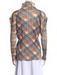 Pleats Please Issey Miyake Printed Mock Neck Blouse