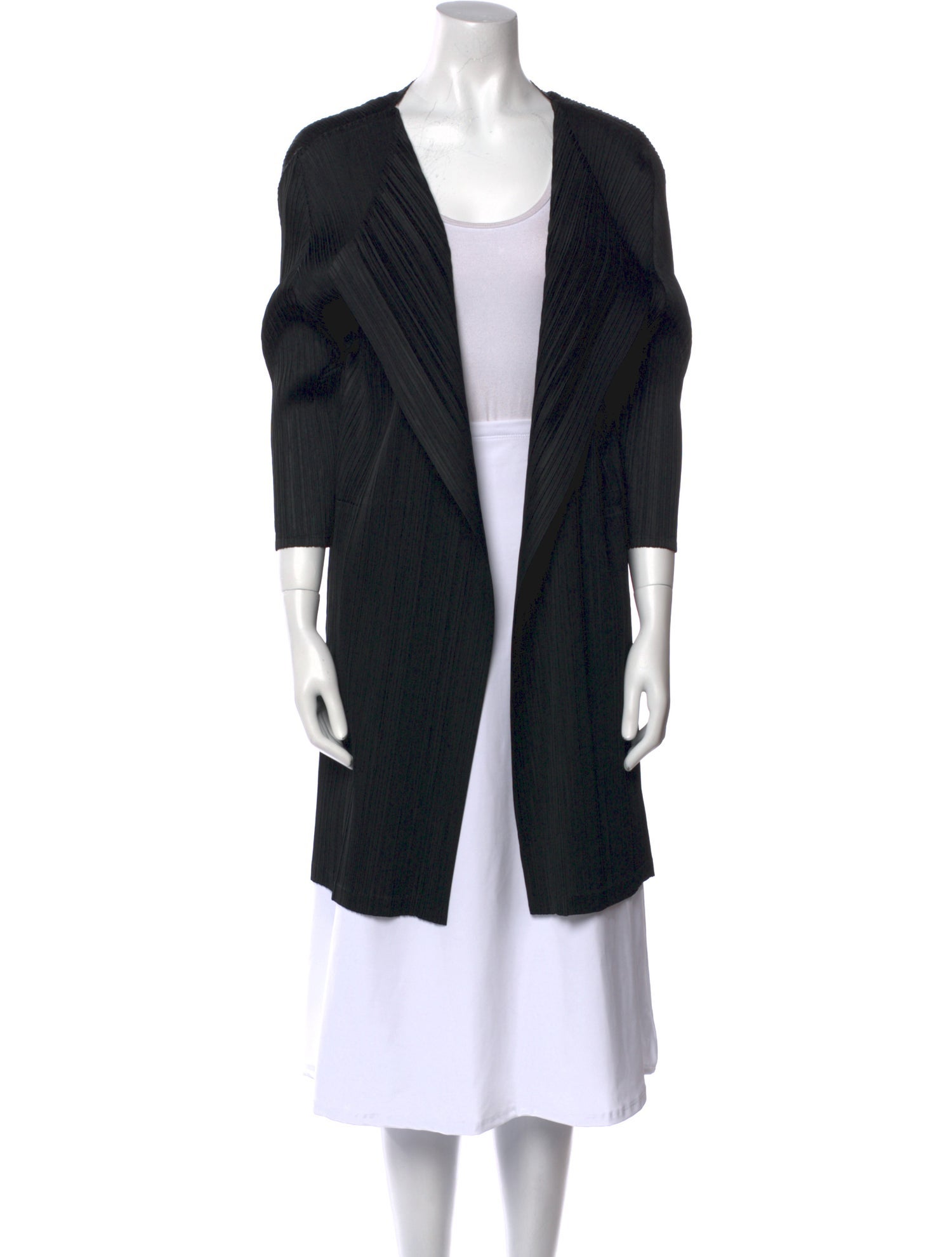 Pleats Please Issey Miyake Open Front Sweater