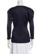 Pleats Please Issey Miyake Bateau Neckline Three-Quarter Sleeve Top