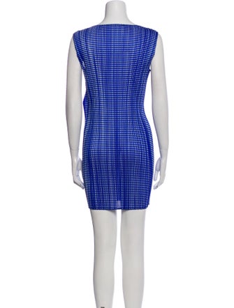 Pleats Please Issey Miyake Printed Mini Dress