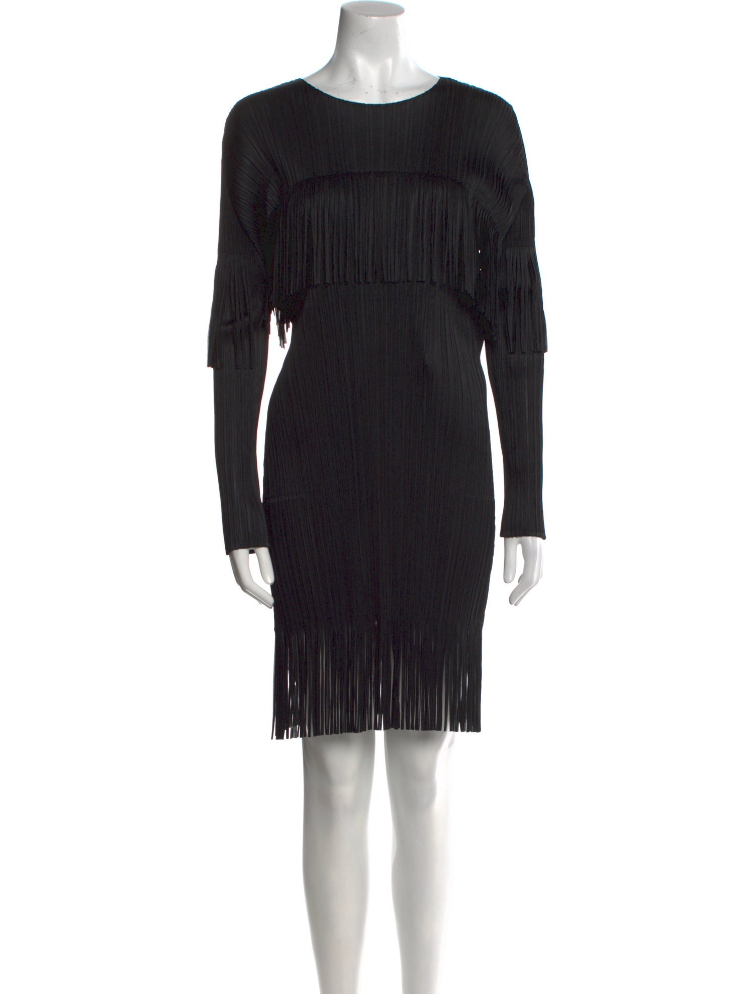 Pleats Please Issey Miyake Scoop Neck Knee-Length Dress w/ Tags