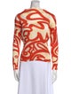 Pleats Please Issey Miyake Printed Bateau Neckline Sweatshirt