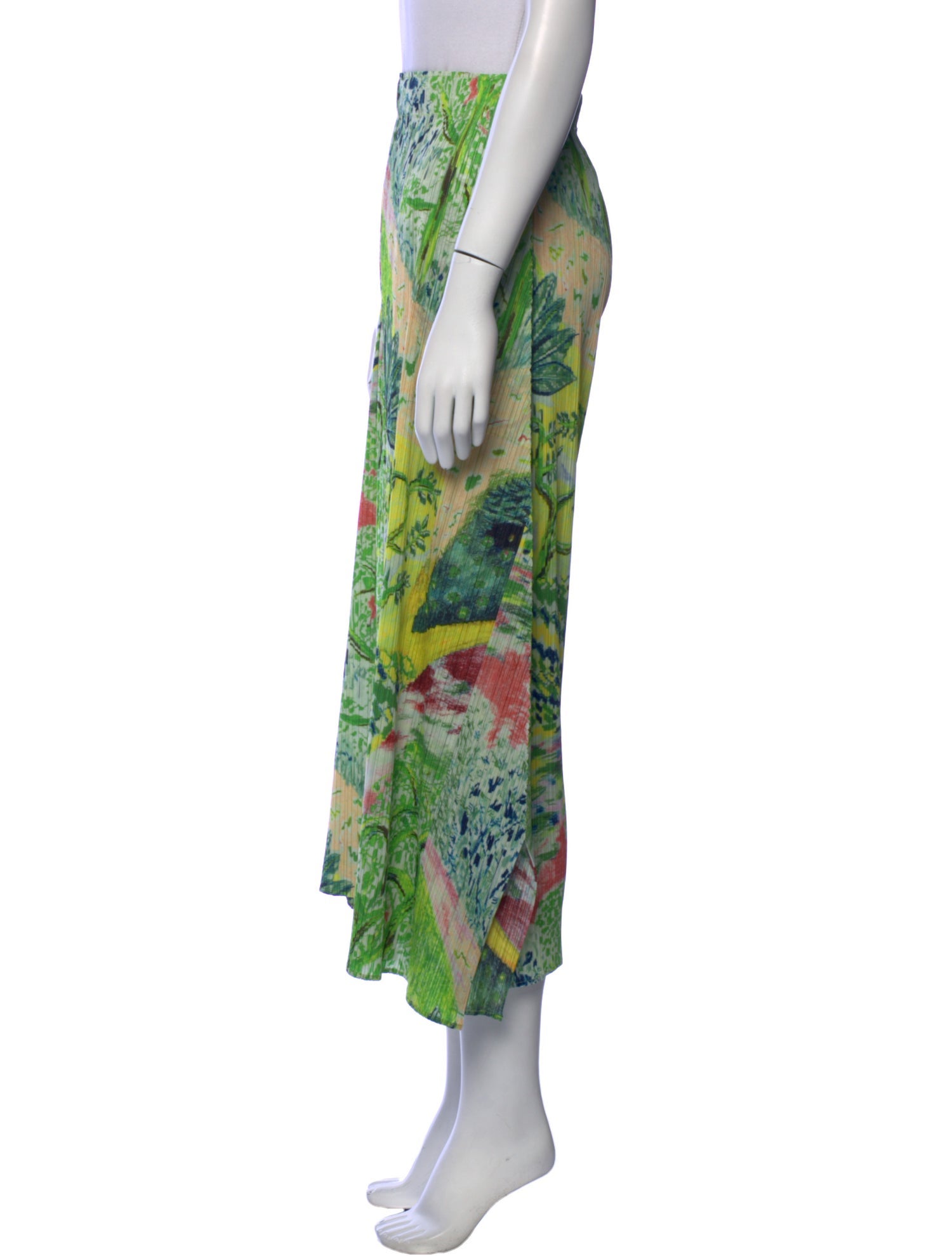 Pleats Please Issey Miyake Printed Wide Leg Pants