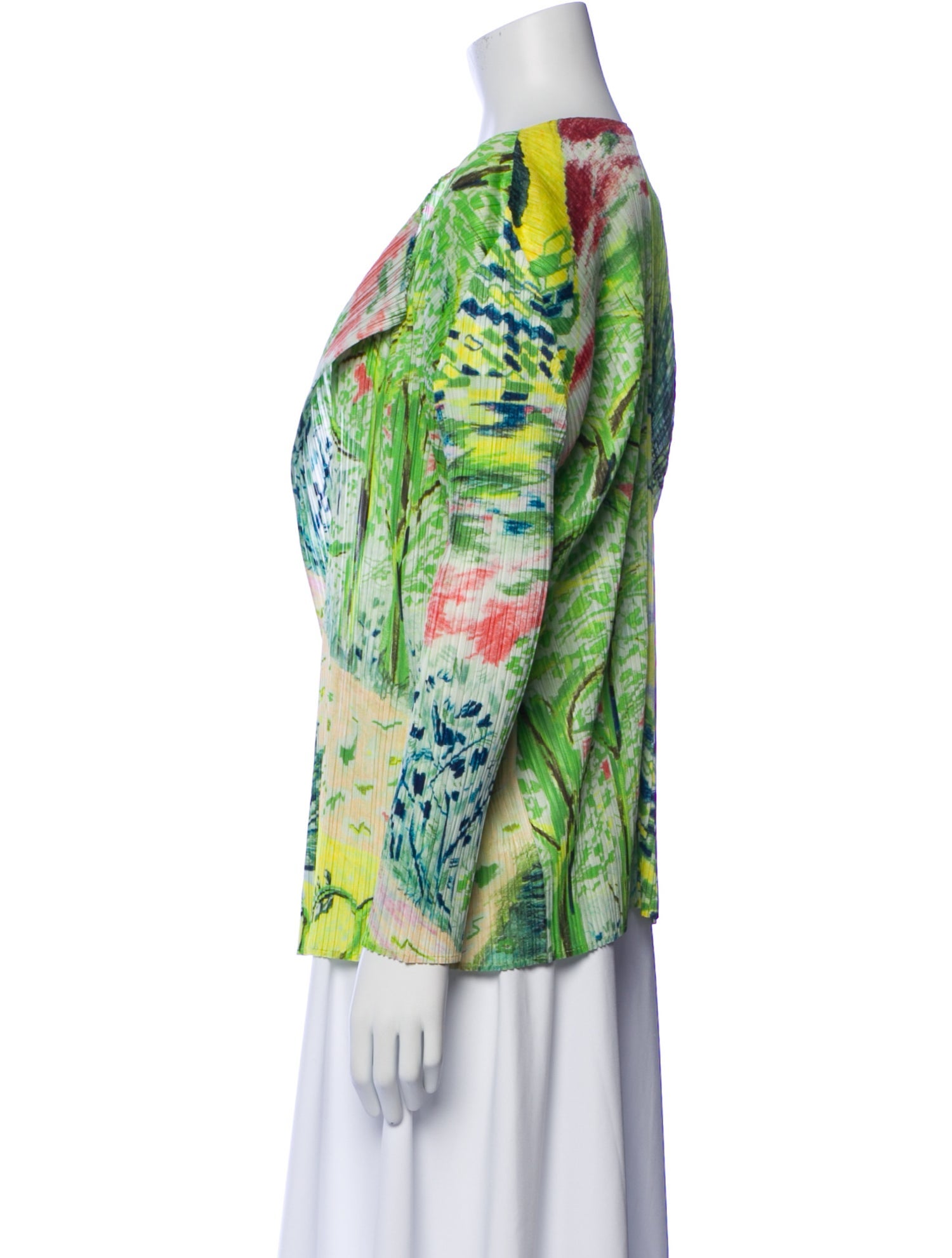 Pleats Please Issey Miyake Printed Evening Jacket