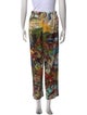 Pleats Please Issey Miyake Floral Print Wide Leg Pants