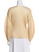 Pleats Please Issey Miyake Bateau Neckline Long Sleeve Top