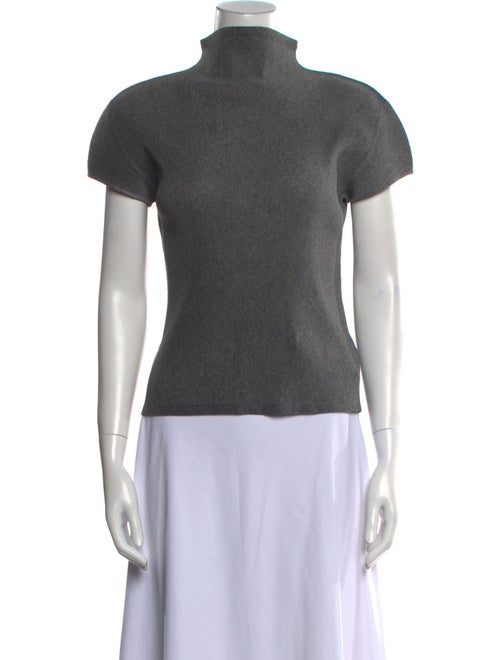 Pleats Please Issey Miyake Turtleneck Short Sleeve Top
