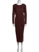 Pleats Please Issey Miyake Scoop Neck Long Dress