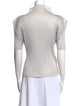 Pleats Please Issey Miyake Mock Neck Short Sleeve Top