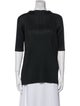 Pleats Please Issey Miyake Bateau Neckline Short Sleeve Top