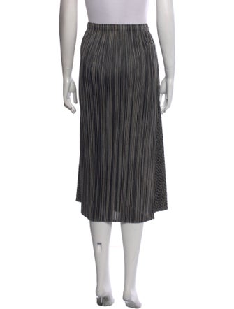 Pleats Please Issey Miyake Striped Midi Length Skirt