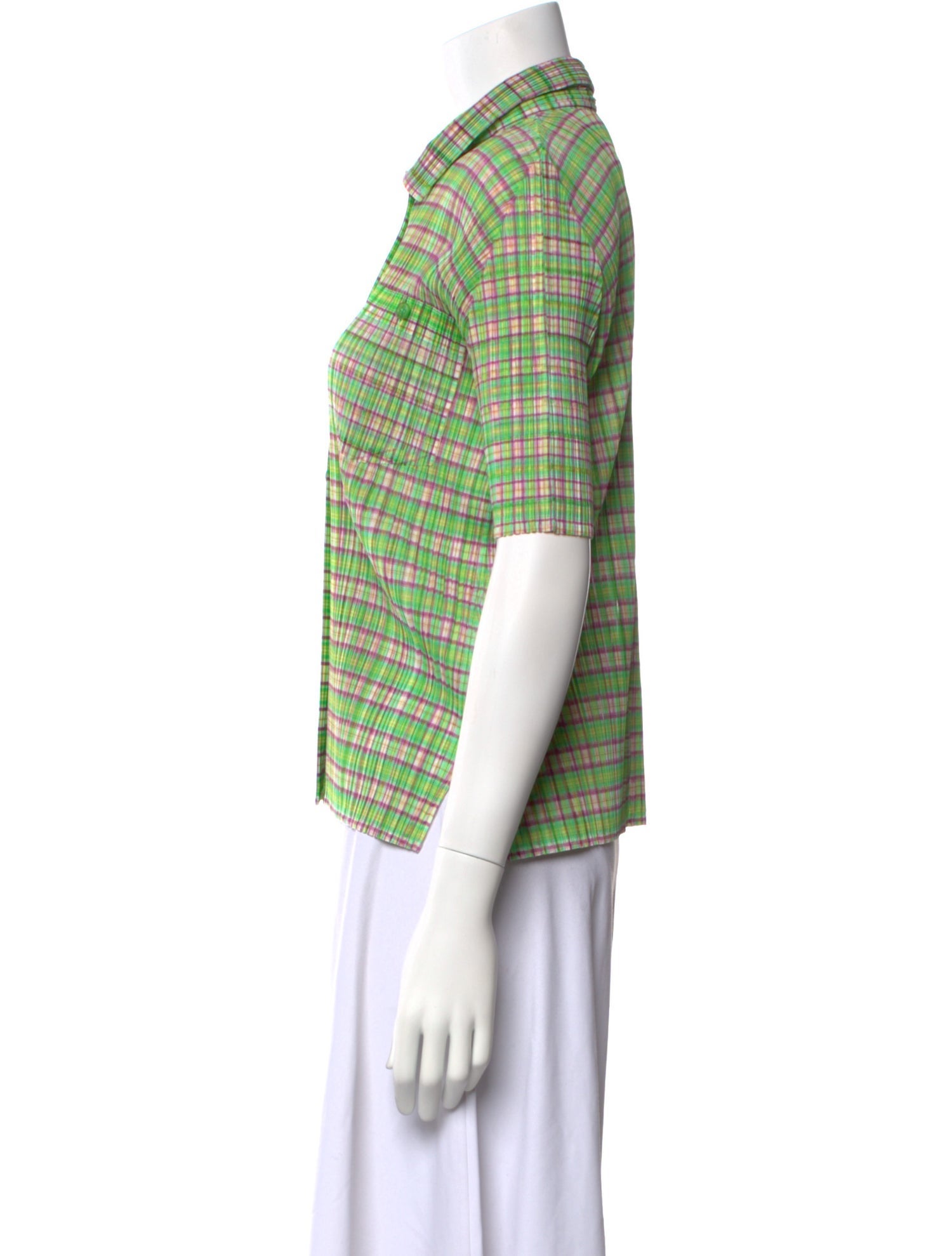 Pleats Please Issey Miyake Vintage 2005 Button-Up Top