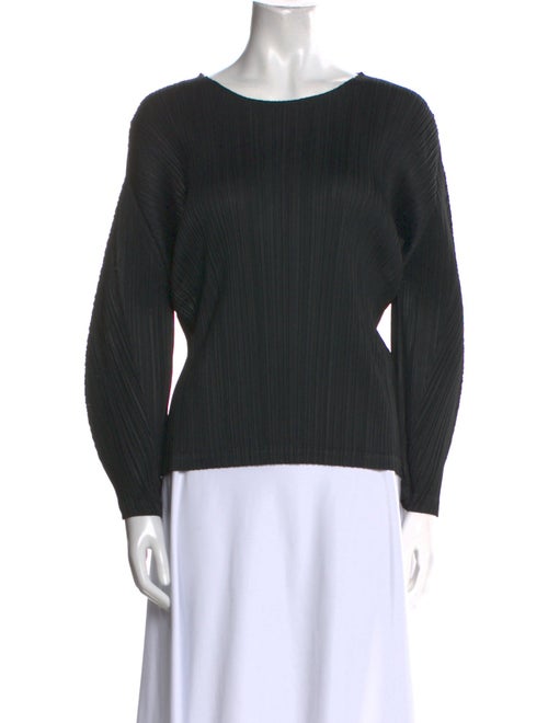 Pleats Please Issey Miyake Scoop Neck Long Sleeve Sweatshirt
