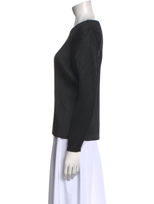 Pleats Please Issey Miyake Scoop Neck Long Sleeve Sweatshirt