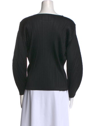 Pleats Please Issey Miyake Scoop Neck Long Sleeve Sweatshirt