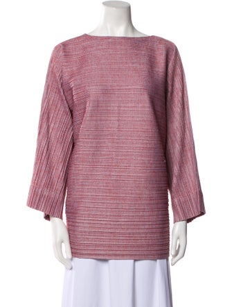 Pleats Please Issey Miyake Tweed Pattern Jacket