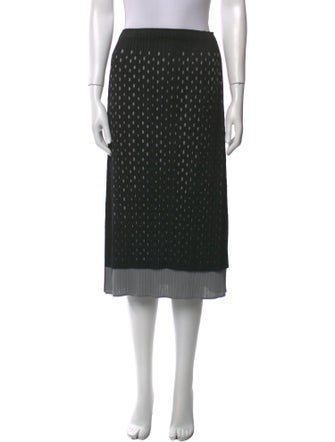 Pleats Please Issey Miyake Polka Dot Print Knee-Length Skirt