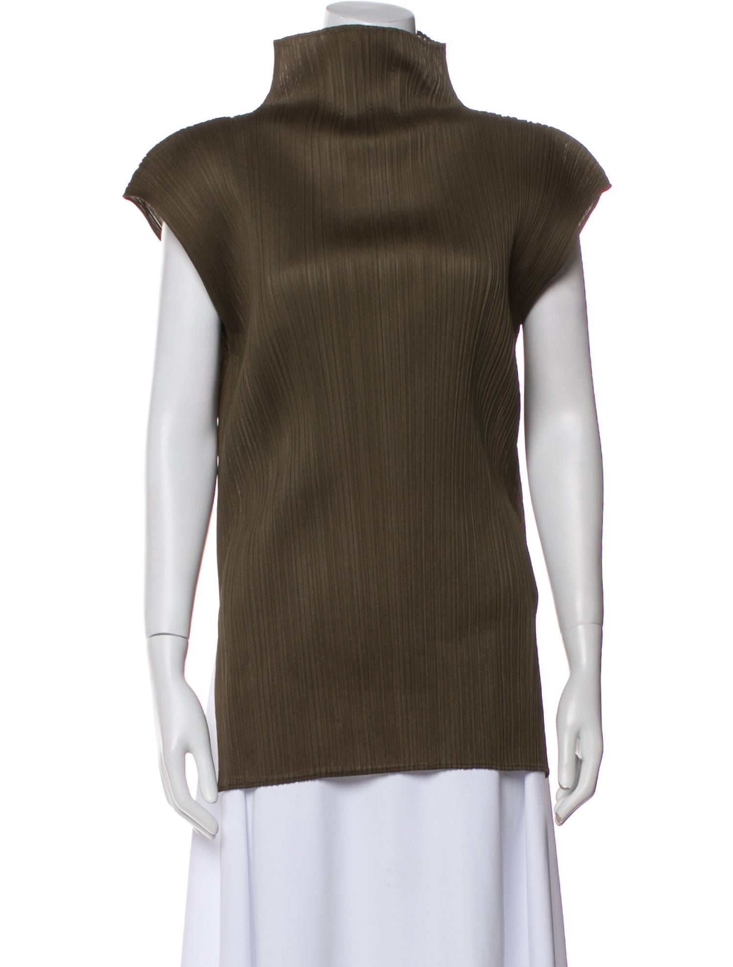 Pleats Please Issey Miyake Turtleneck Short Sleeve Top