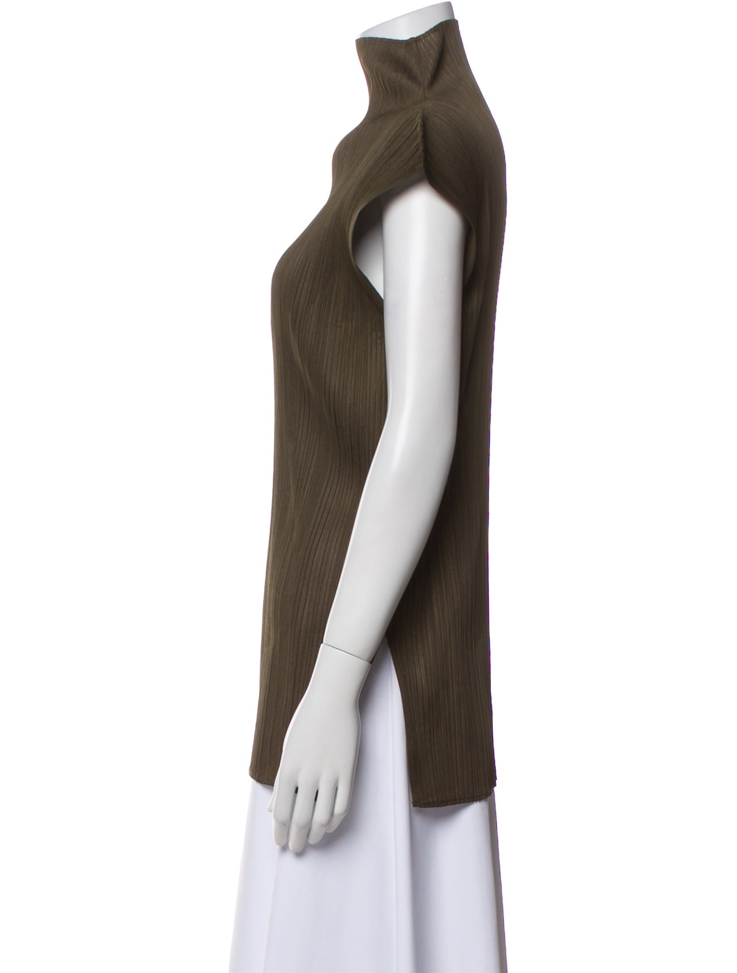 Pleats Please Issey Miyake Turtleneck Short Sleeve Top