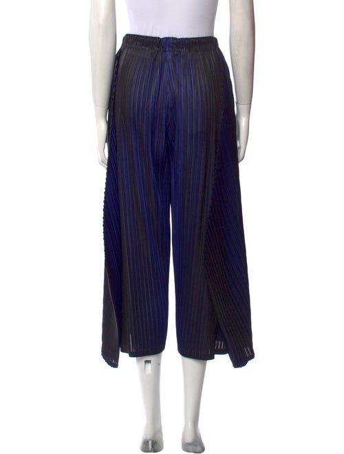 Pleats Please Issey Miyake Striped Wide Leg Pants