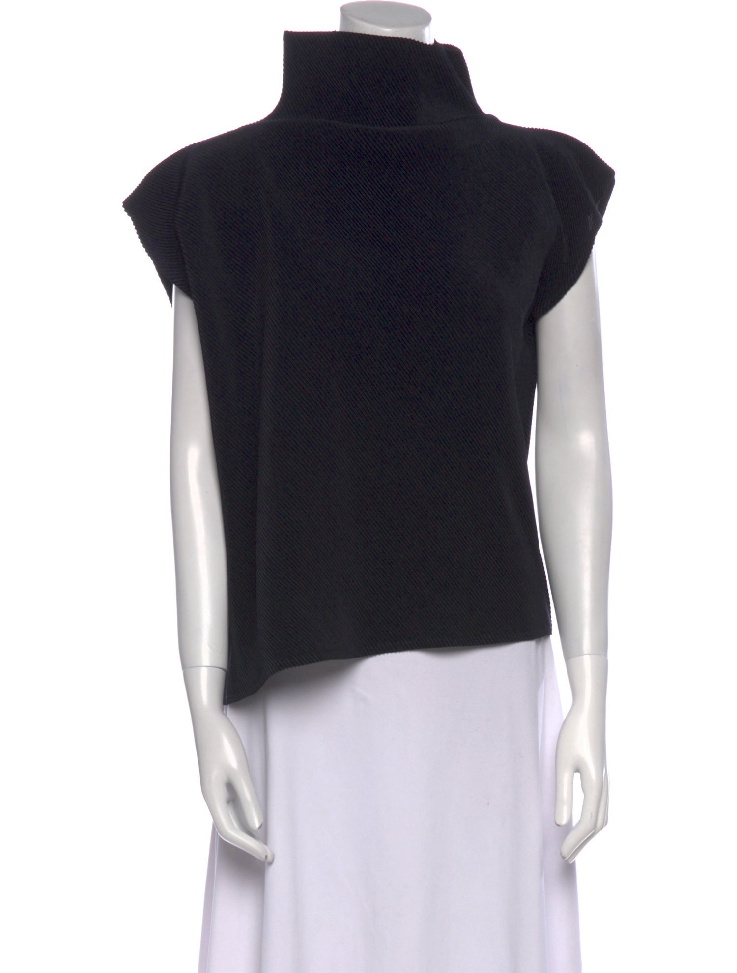 Pleats Please Issey Miyake Turtleneck Short Sleeve Sweatshirt