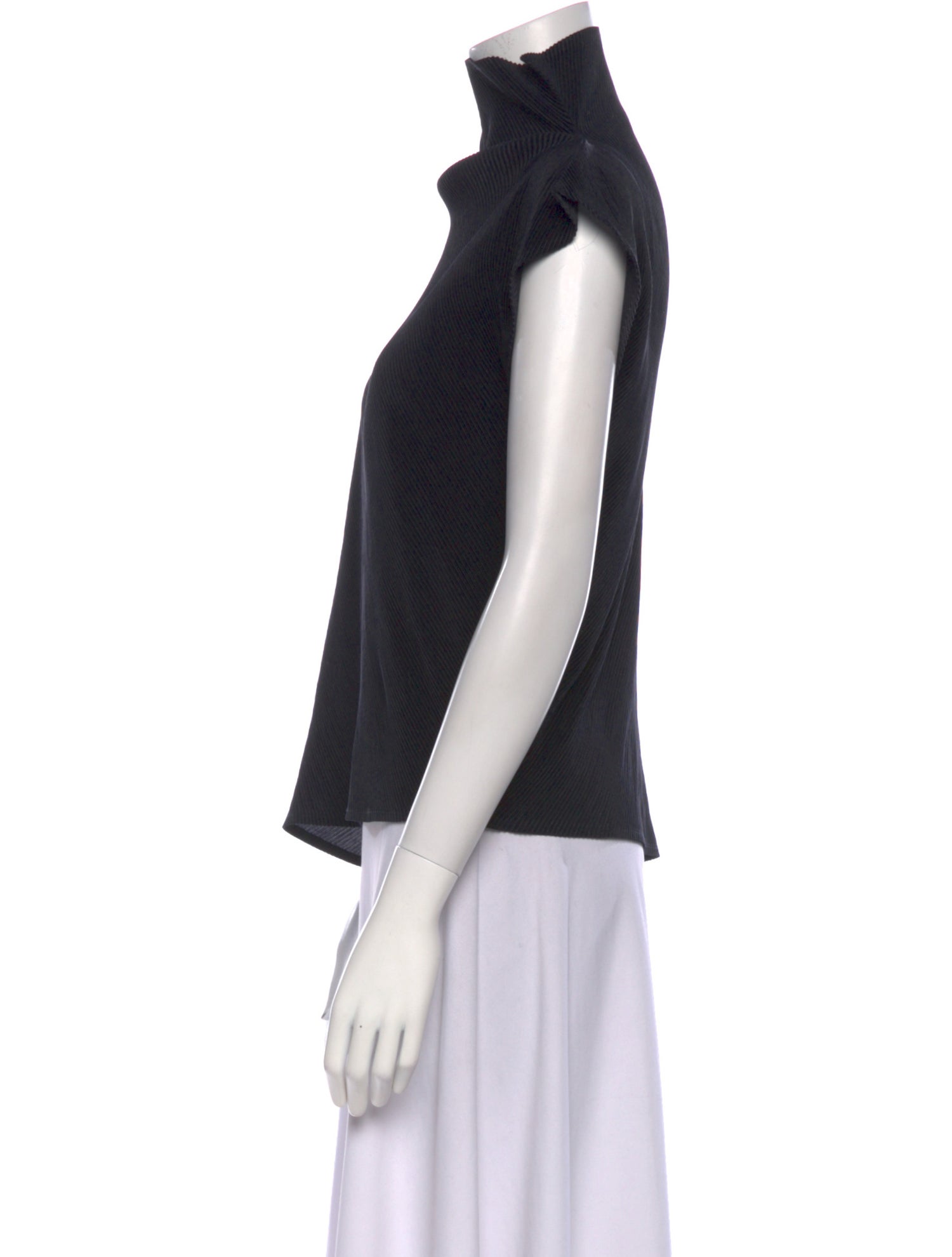 Pleats Please Issey Miyake Turtleneck Short Sleeve Sweatshirt