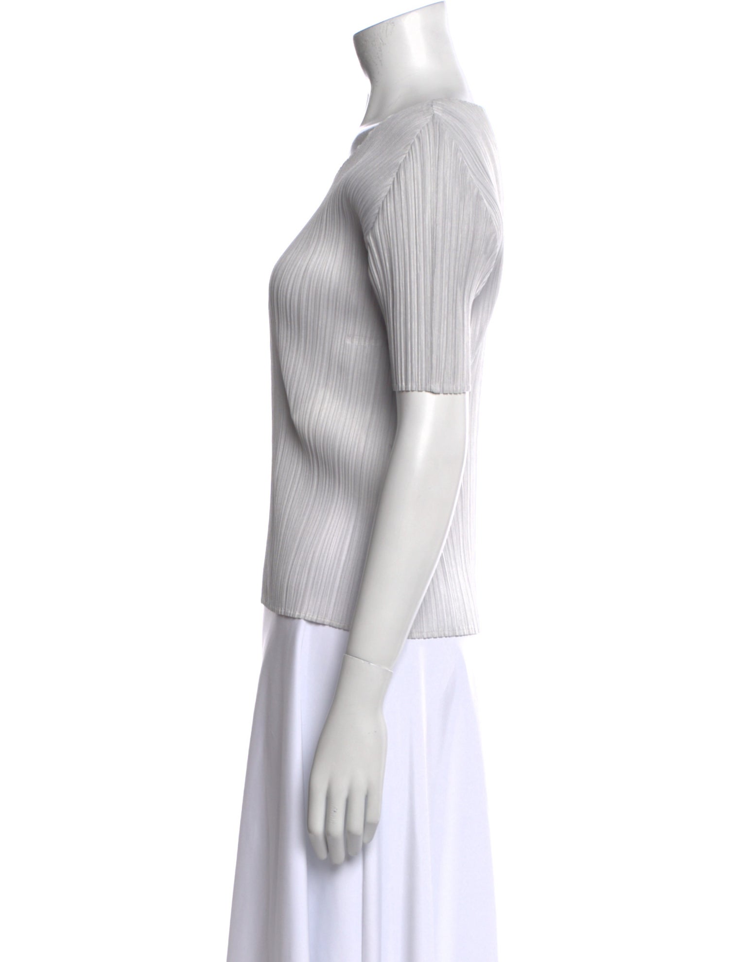 Pleats Please Issey Miyake Crew Neck Short Sleeve Top