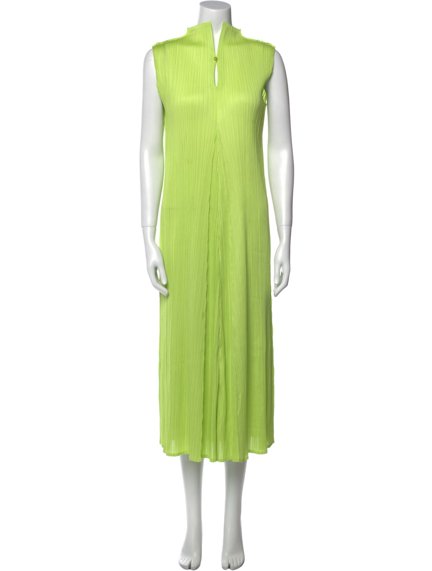 Pleats Please Issey Miyake Mock Neck Long Dress
