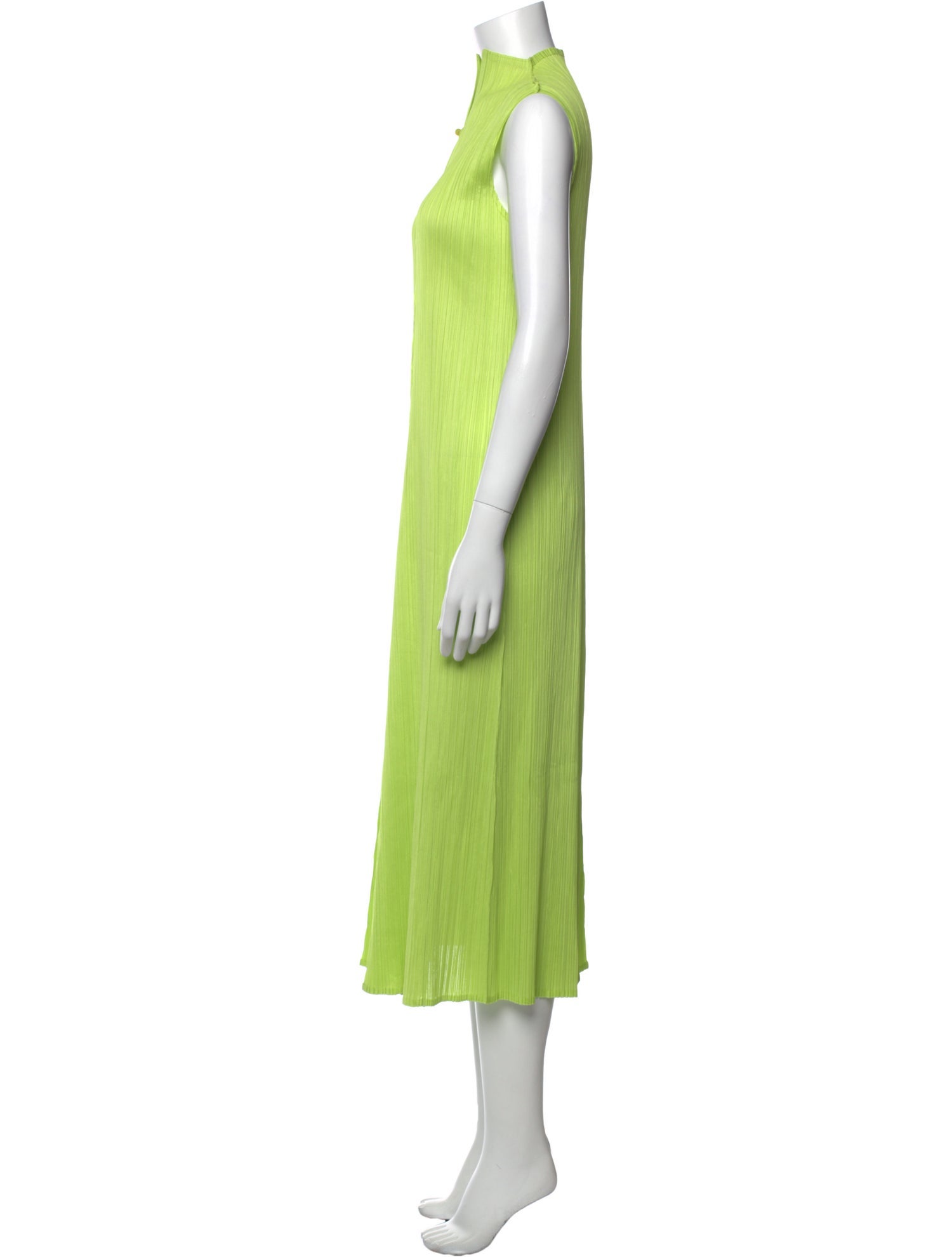 Pleats Please Issey Miyake Mock Neck Long Dress