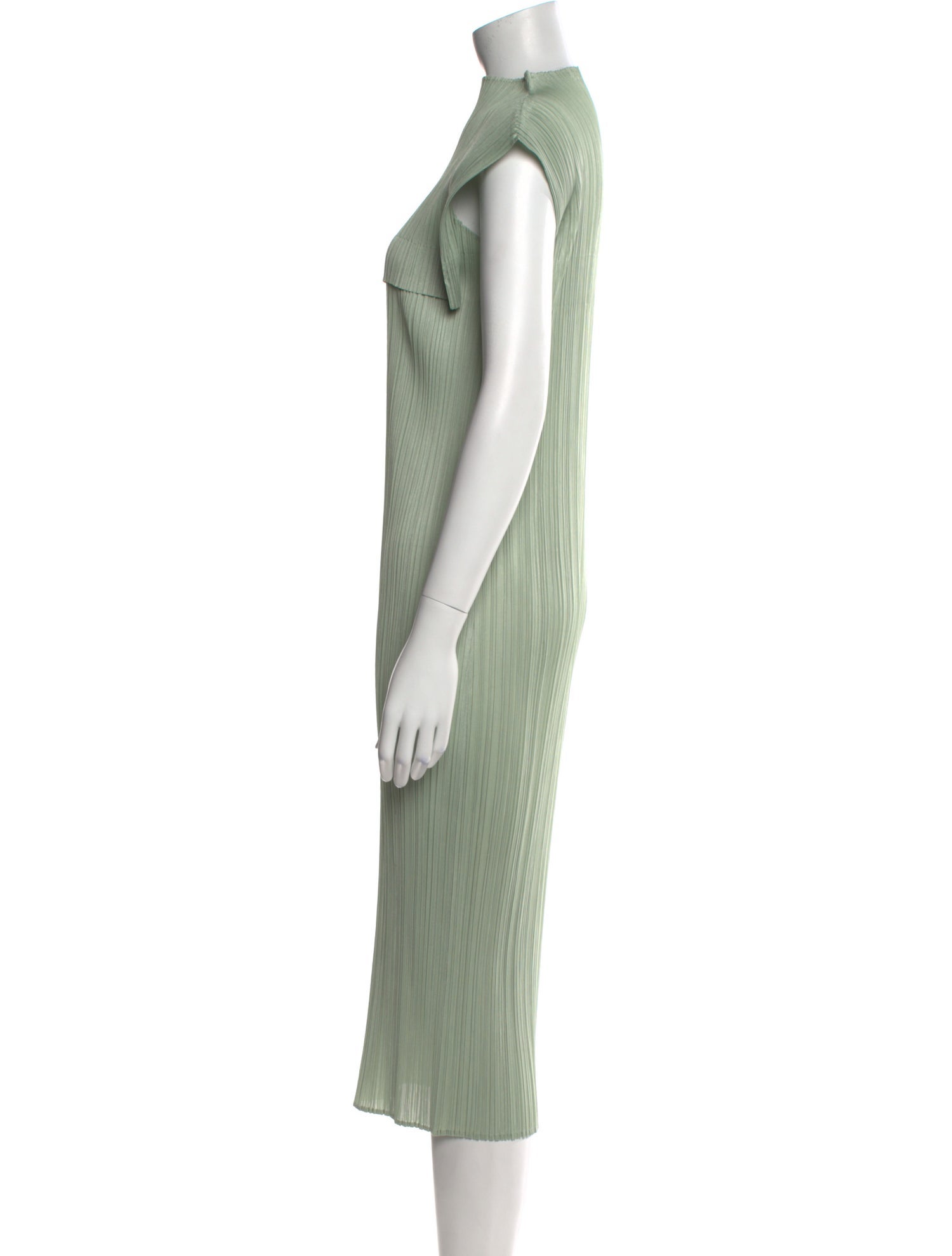 Pleats Please Issey Miyake Turtleneck Midi Length Dress