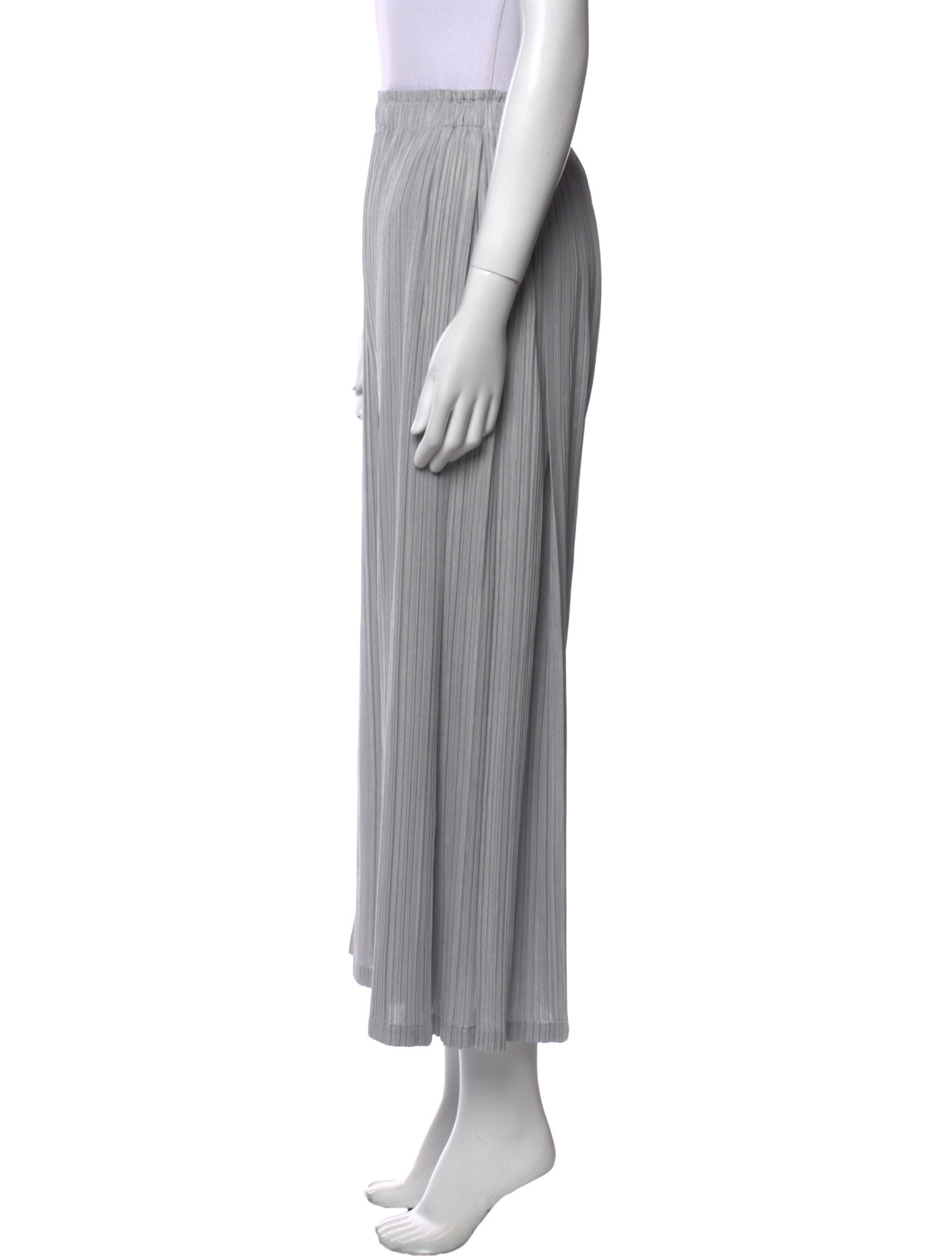 Pleats Please Issey Miyake Striped Wide Leg Pants