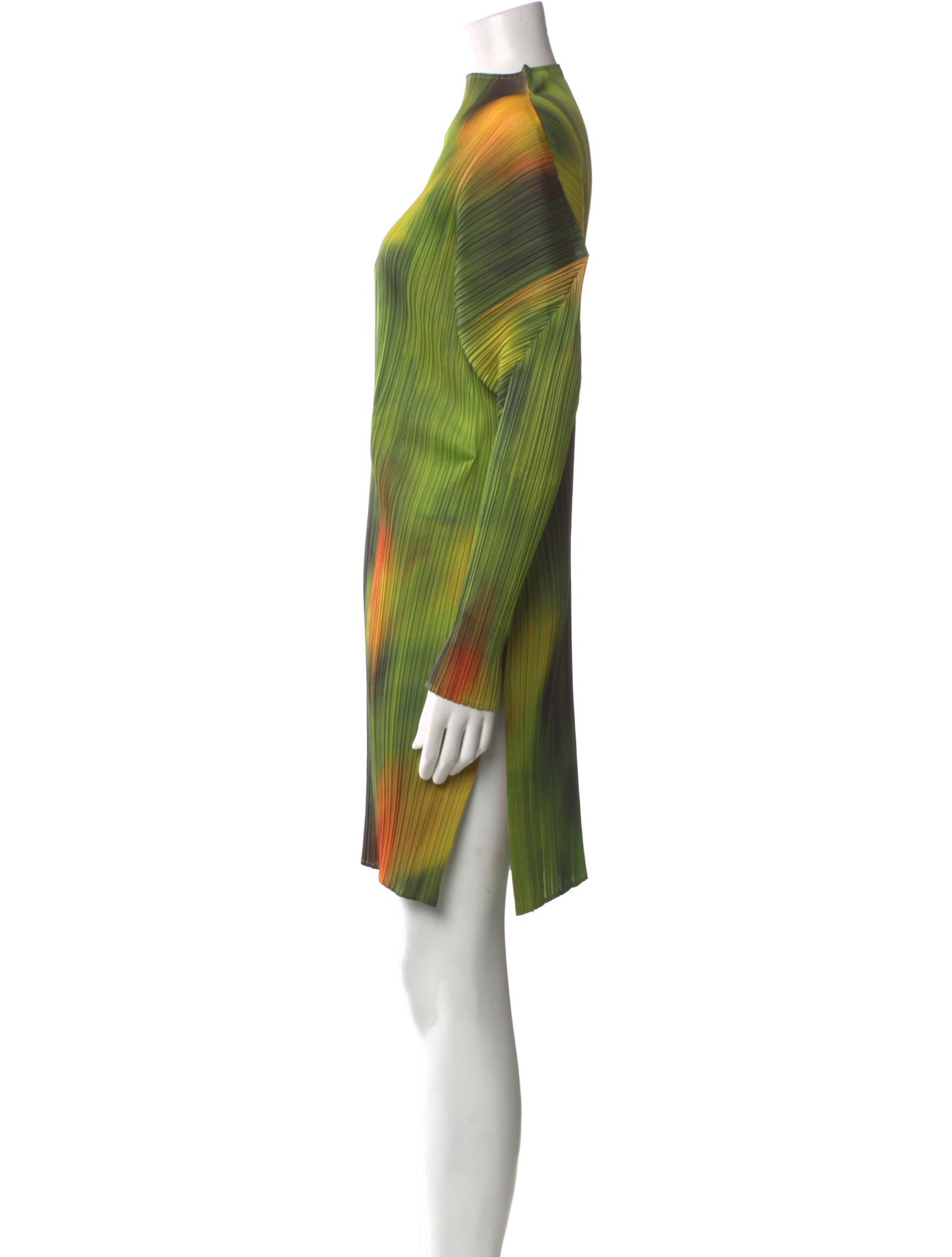 Pleats Please Issey Miyake Tie-Dye Print Mini Dress